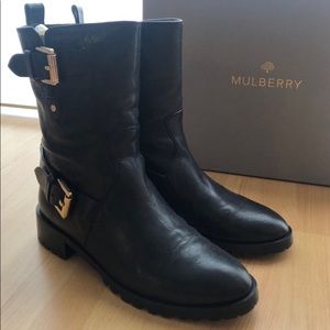 Mulberry Black Leather Boots